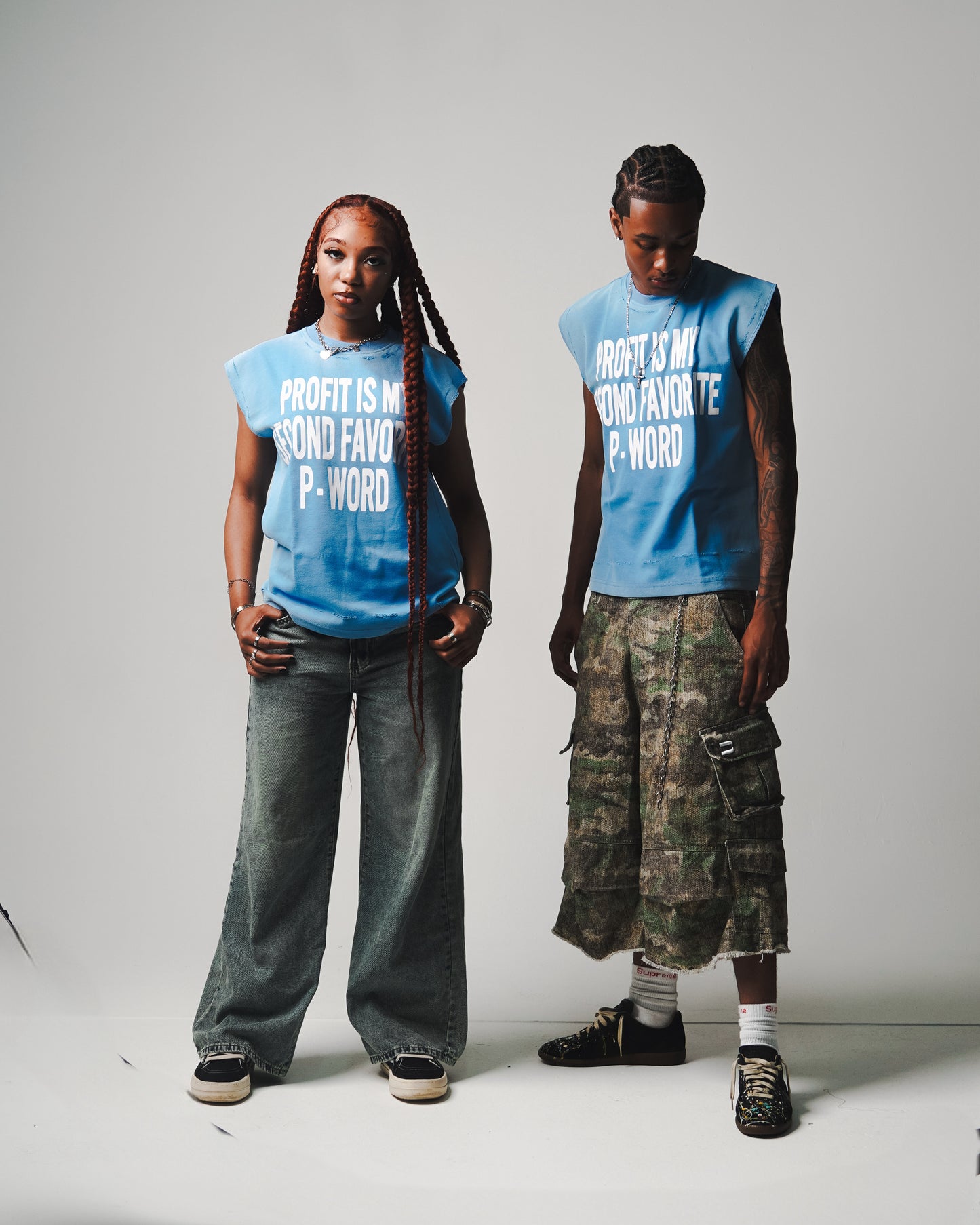 Blue Profit Biker Tee