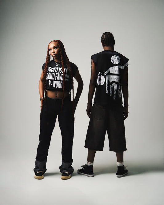Black Profit Biker Tee