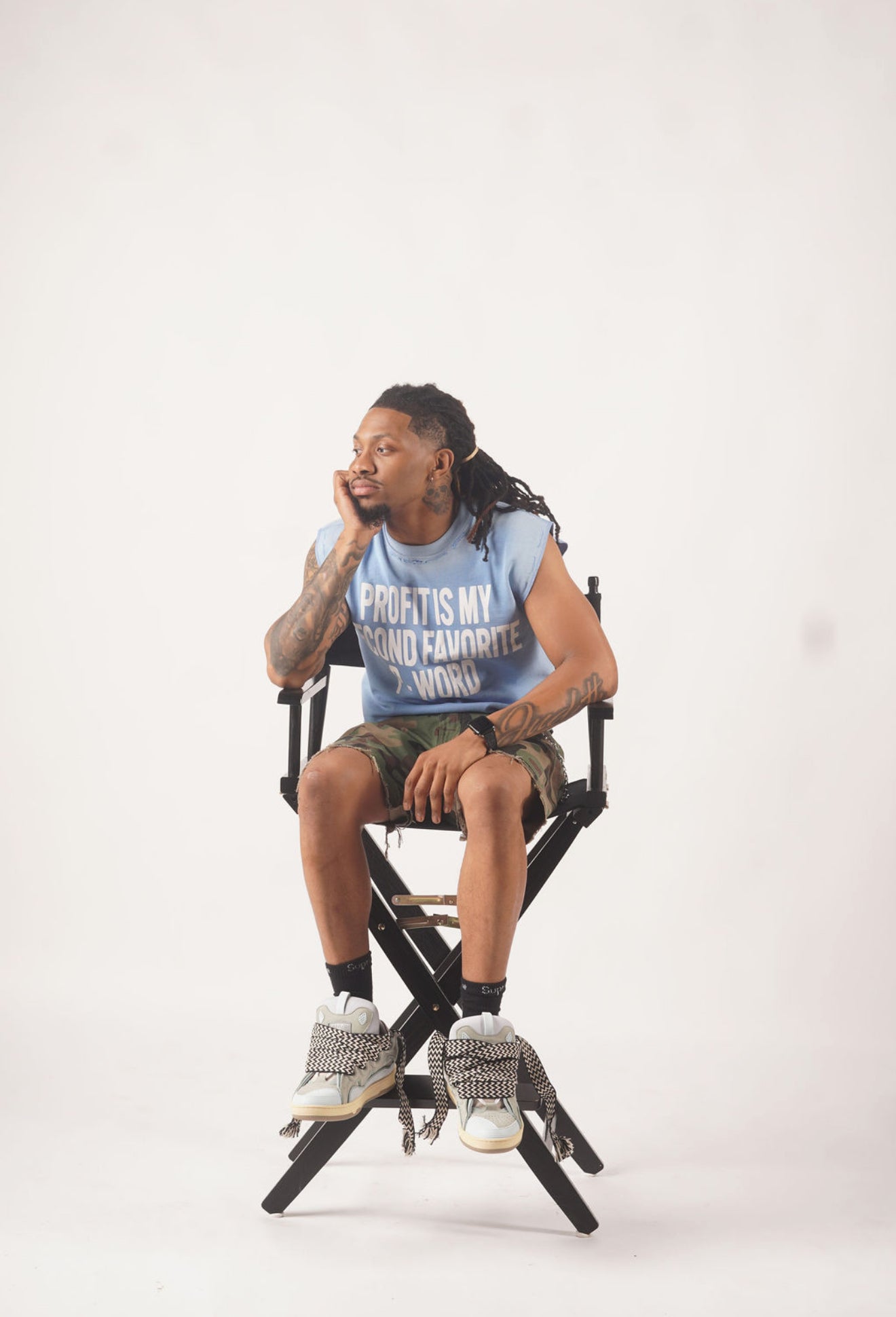Blue Profit Biker Tee